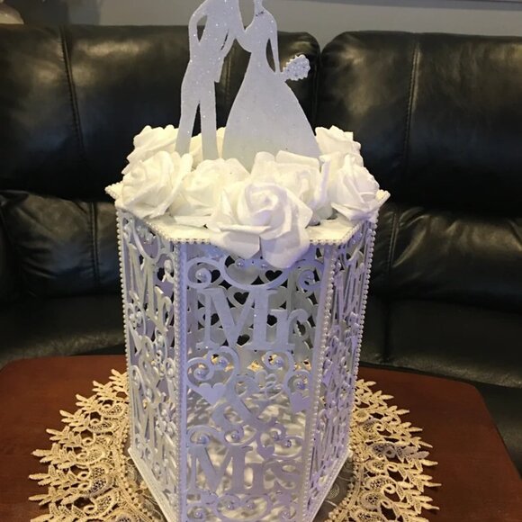 Wedding Wooden Money Card Box, Wedding Card Box, Wedding, Handmade - Picture 3 of 8